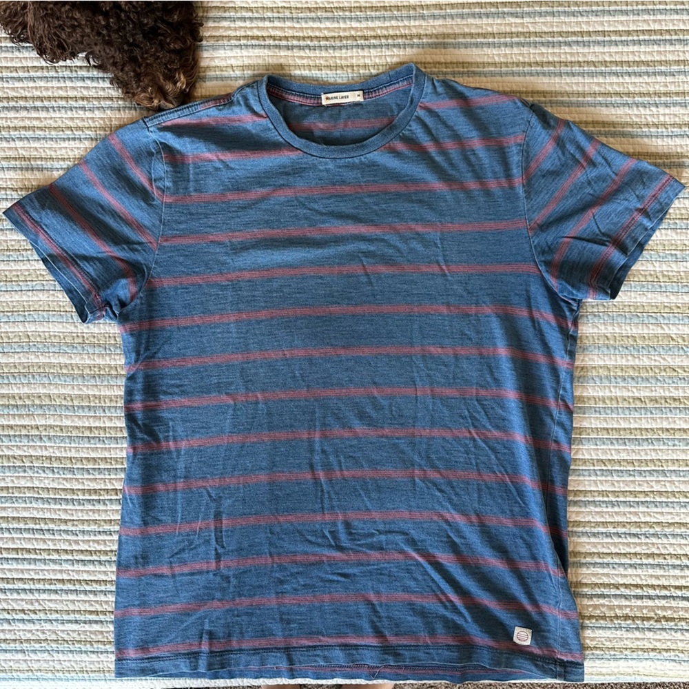 Marine Layer Blue and Pink Casual Top